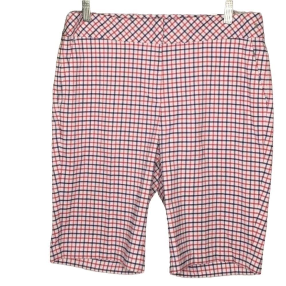 Izod Golf sz 8 Red Stripe Bermuda Shorts NEW